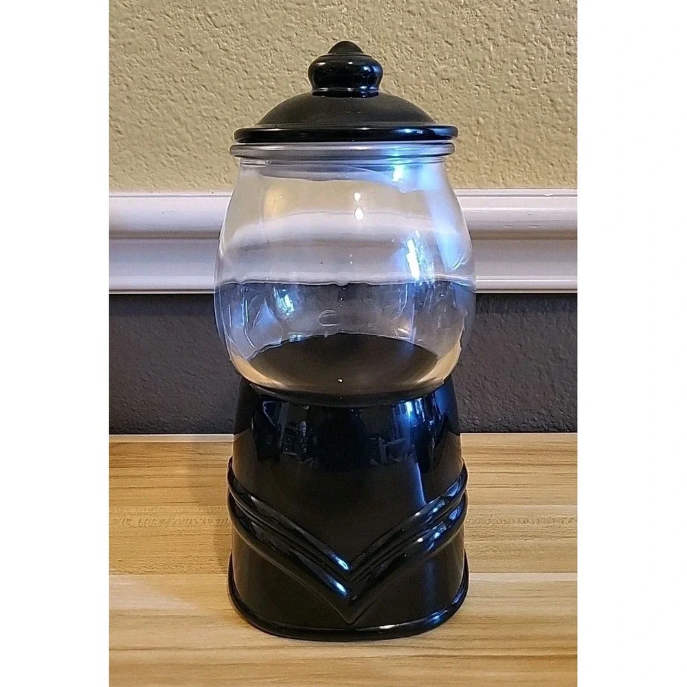 Target Halloween Black Glass Gumball Machine Candy Jar Canister All Seeing Eye